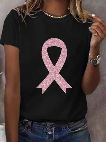 Breast Cancer Crew Neck T-shirt