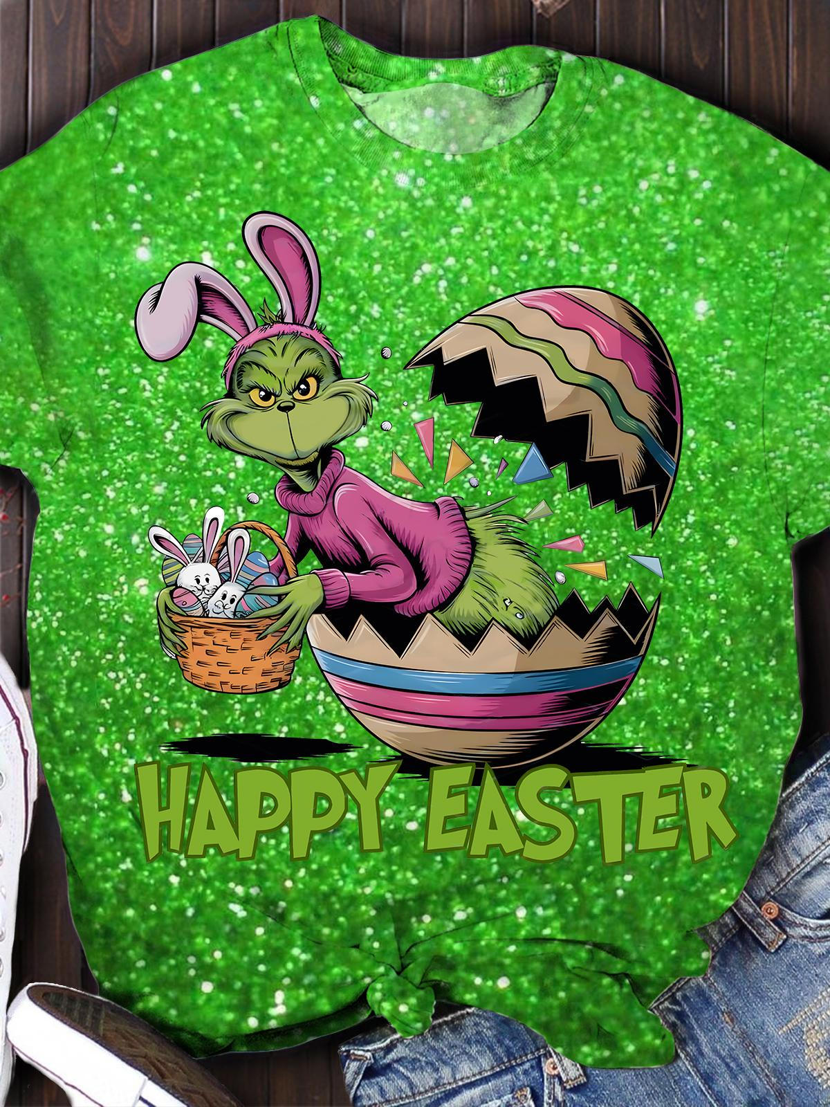 Happy Easter Crew Neck T-shirt