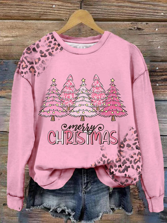 Women's Christmas Vintage Print Long Sleeve Top