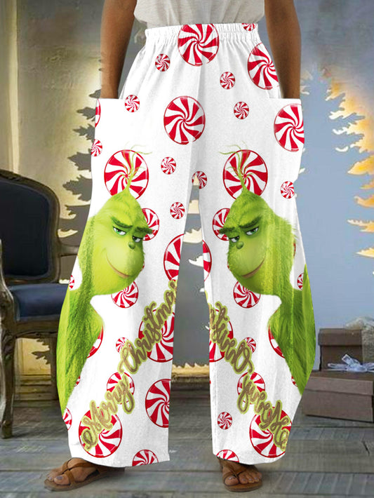 Women's Candy Funny Christmas Print Casual Pants