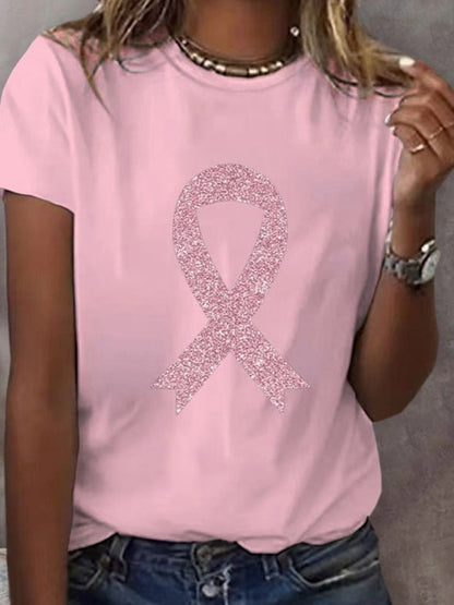 Breast Cancer Crew Neck T-shirt