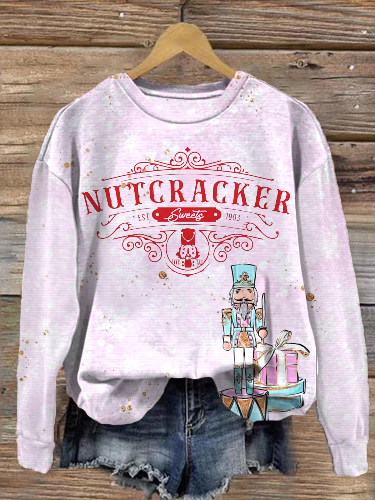 Nutcracker Ballet Gift For Dancers Printed Long Sleeve Casual Top