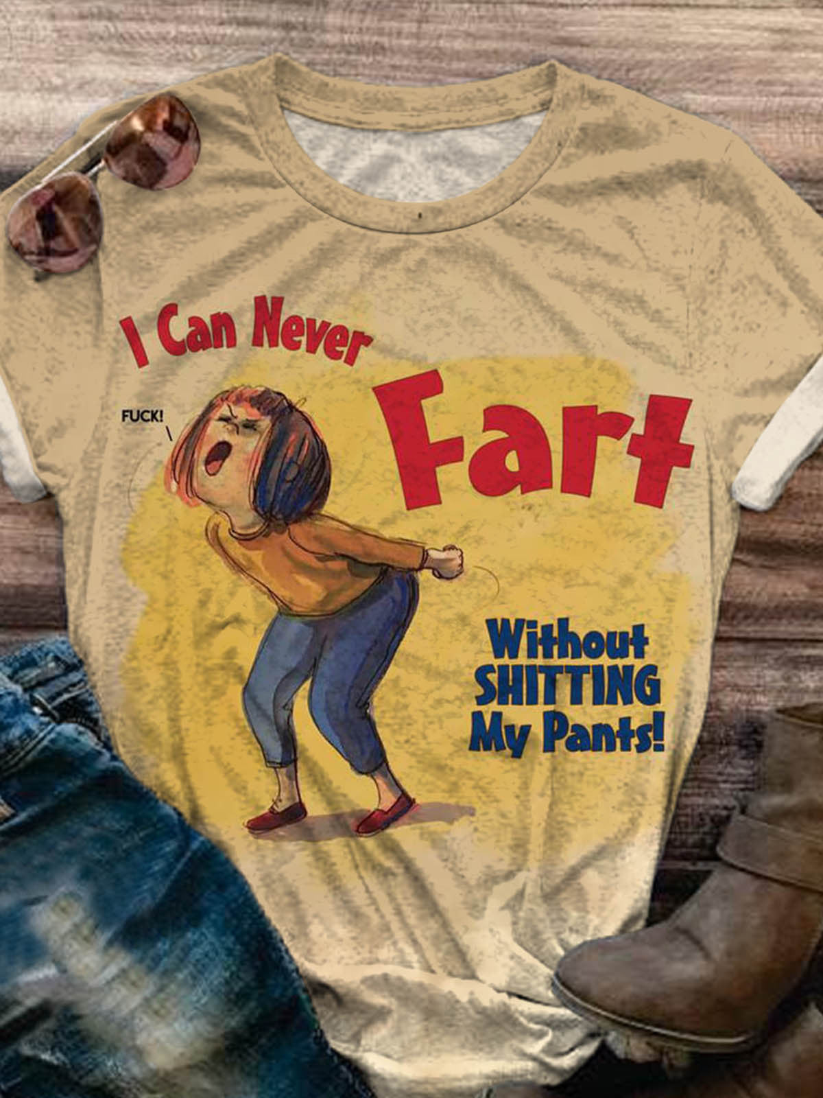 I Can Never Fart Fuck Women's Vintage T-Shirt