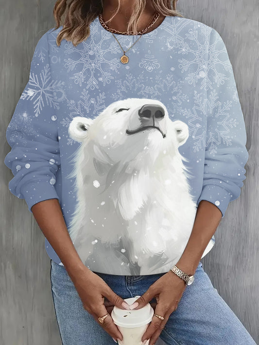 Women's Cute Bear Long Sleeve Casual Top