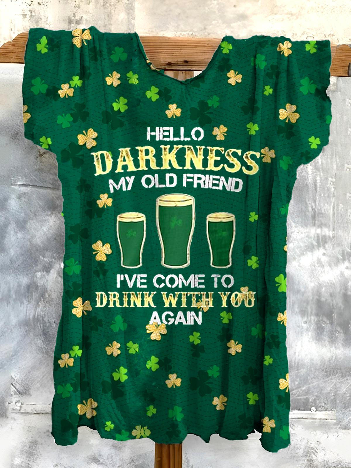 I've Come To Drink With You Again St. Patrick's Day Crew Neck T-shirt