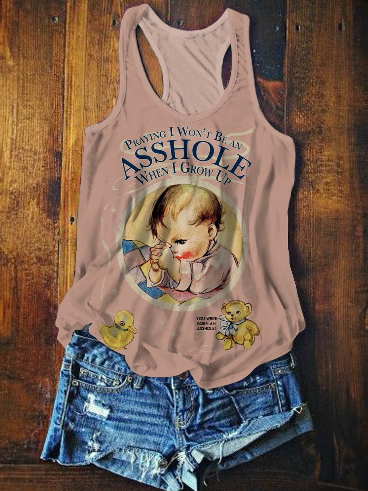 Praying I Won't Be An Asshole When I Grow Up Fun Tank Top