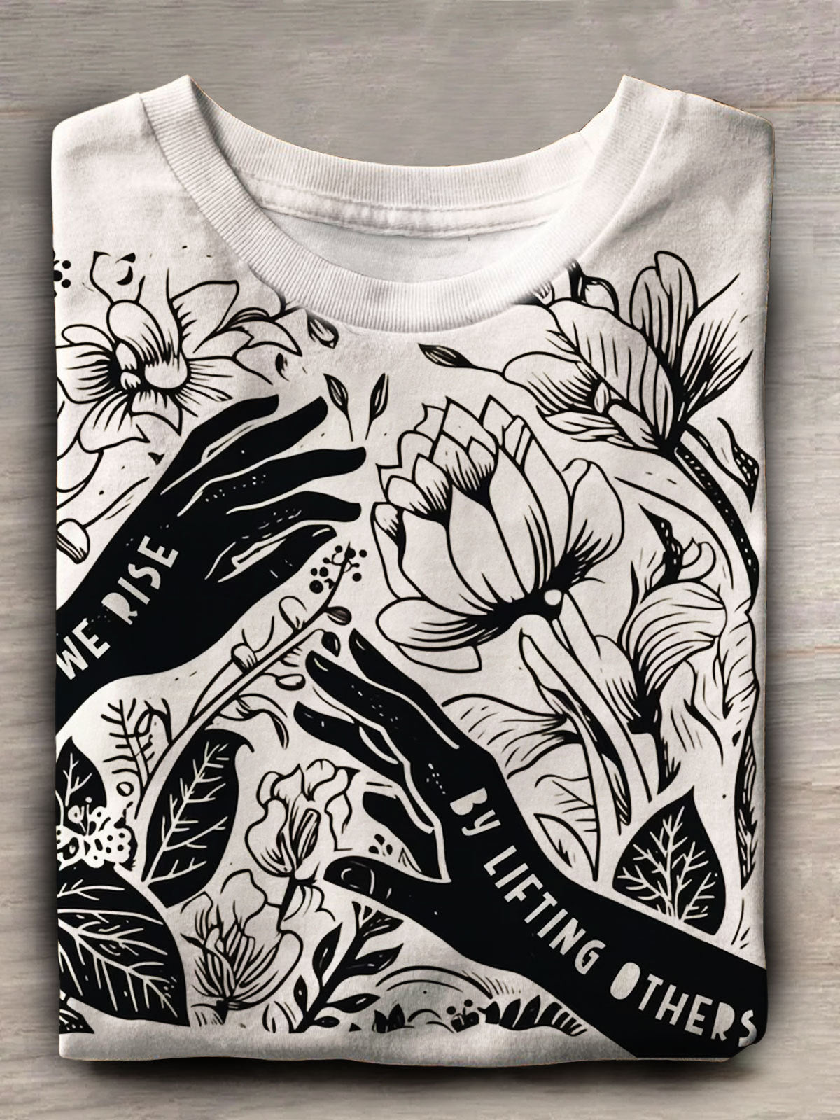 Art Print Short Sleeve Crew Neck T-shirt