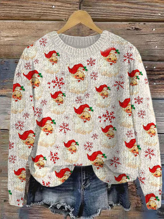 Women's Santa Claus Has Arrived Crew Neck Long Sleeve Sweater