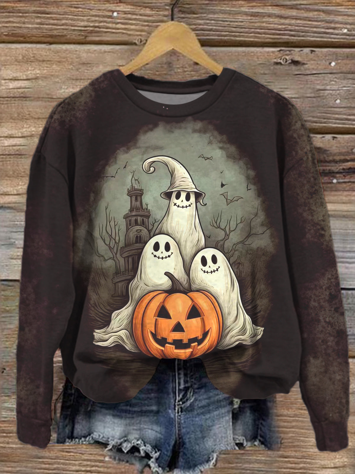 Ghost Just Wanna Have Fun Round Neck Long Sleeve Top