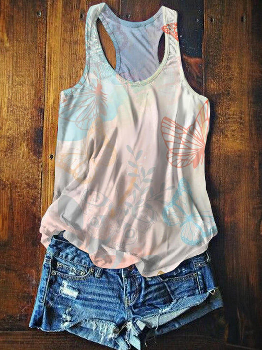 Women's Butterfly Gradient Print Vest