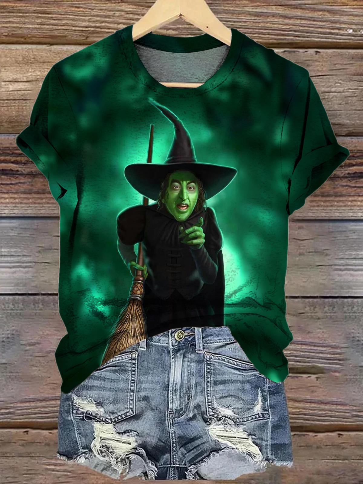 Wizard Of Oz Halloween Crew Neck T-shirt