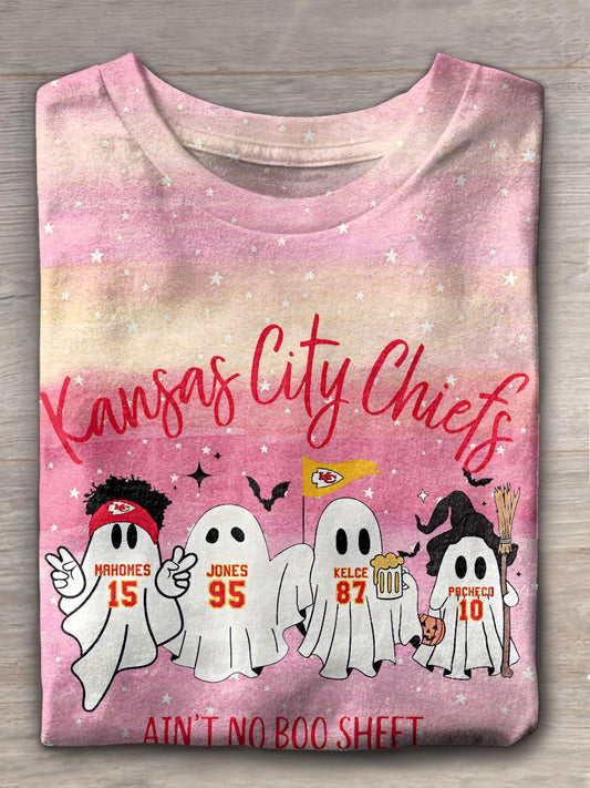 Women's Kansas City Football Halloween Crew Neck T-shirt