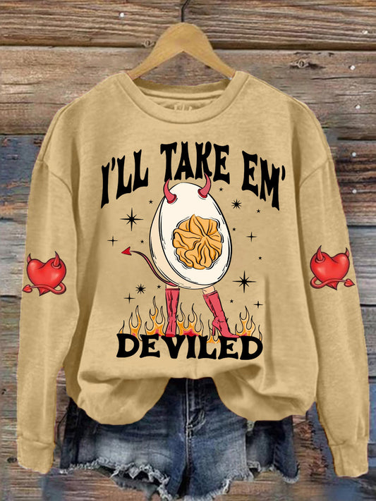 I'll Take Em' Deviled Long Sleeve Top