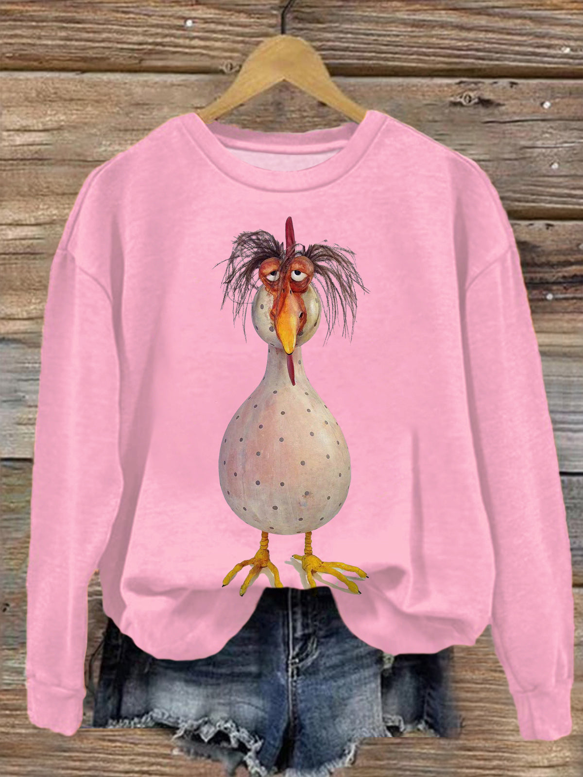 I Need A Hug Funny Chicken Long Sleeve Top