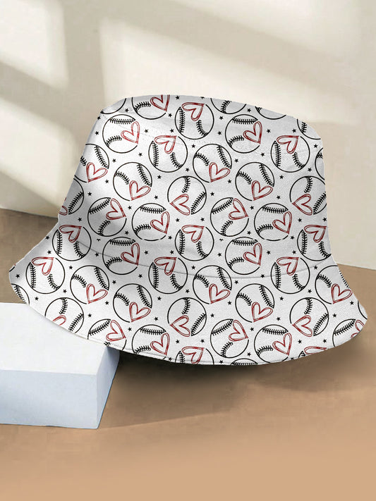 Baseball Print Bucket Hat