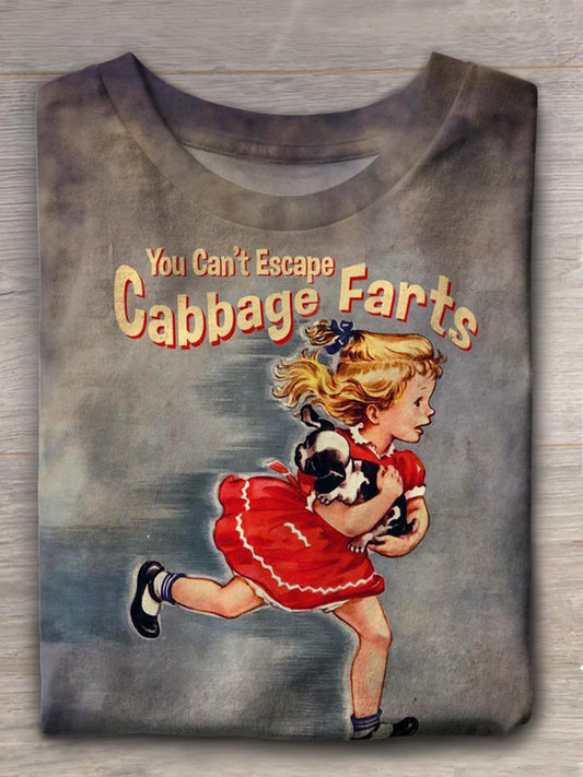 You Can't Escape Cabbge Farts Crew Neck T-shirt