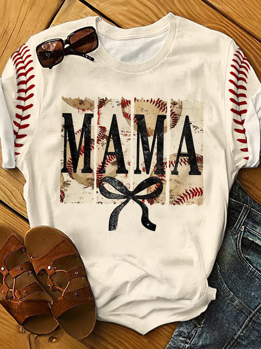 Retro Baseball Crew Neck T-shirt