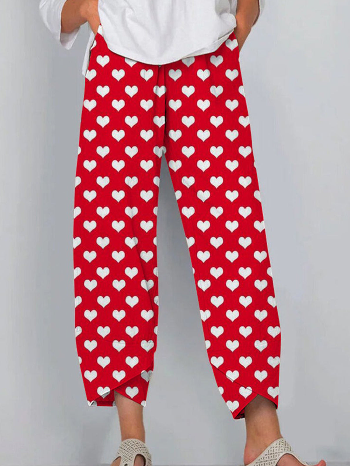 Valentine's Day Heart Women's Casual Trousers