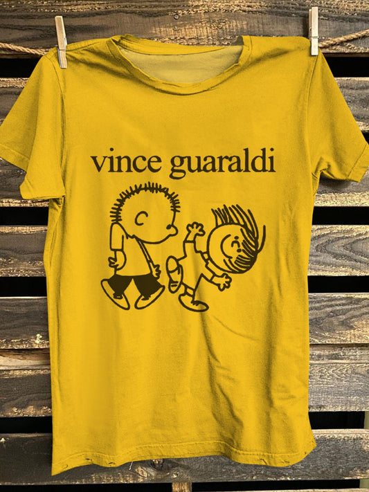 Fun Valentine's Day Cute Kids Playing Print Casual T-shirt