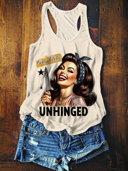 Completely Unhing Sexy Girl Print T-shirt