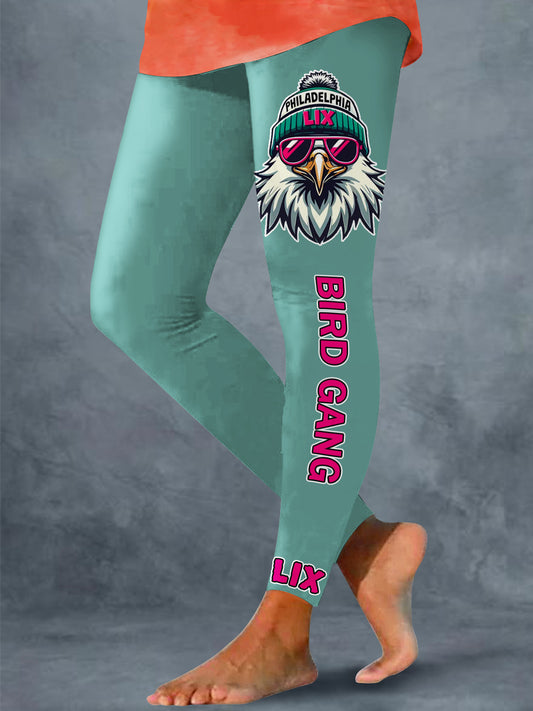 Vintage Eagles Print Leggings