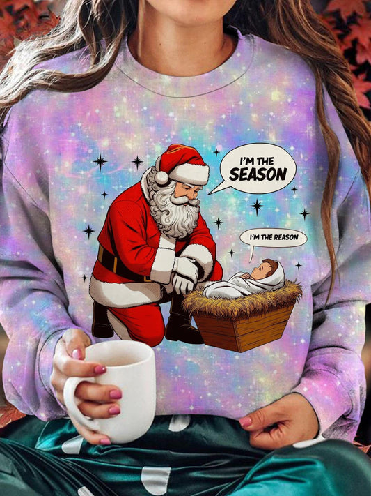 I'm The Season Crew Neck Casual Sweatshirt