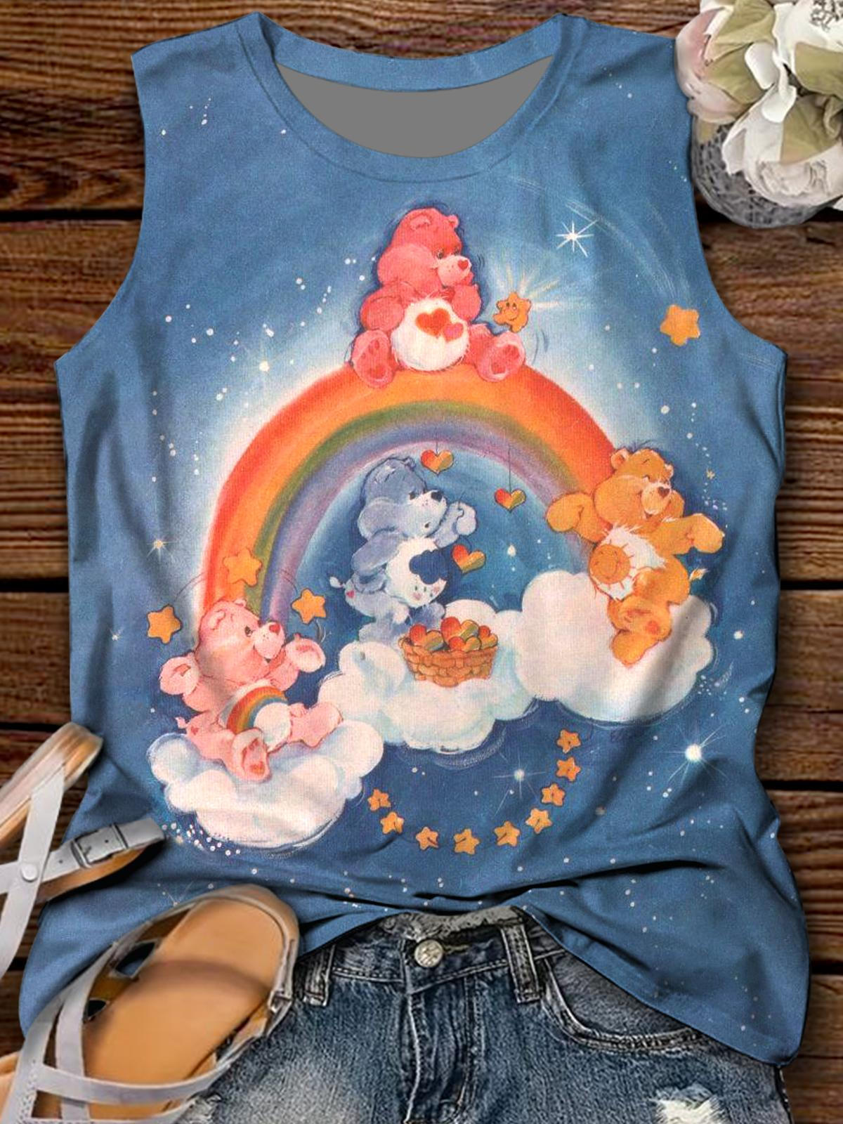 Care Bears Printed Sleeveless Tank Top