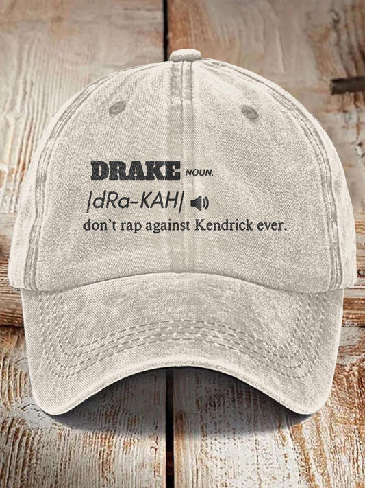 Drake Don't Object Kendrick Print Baseball Cap