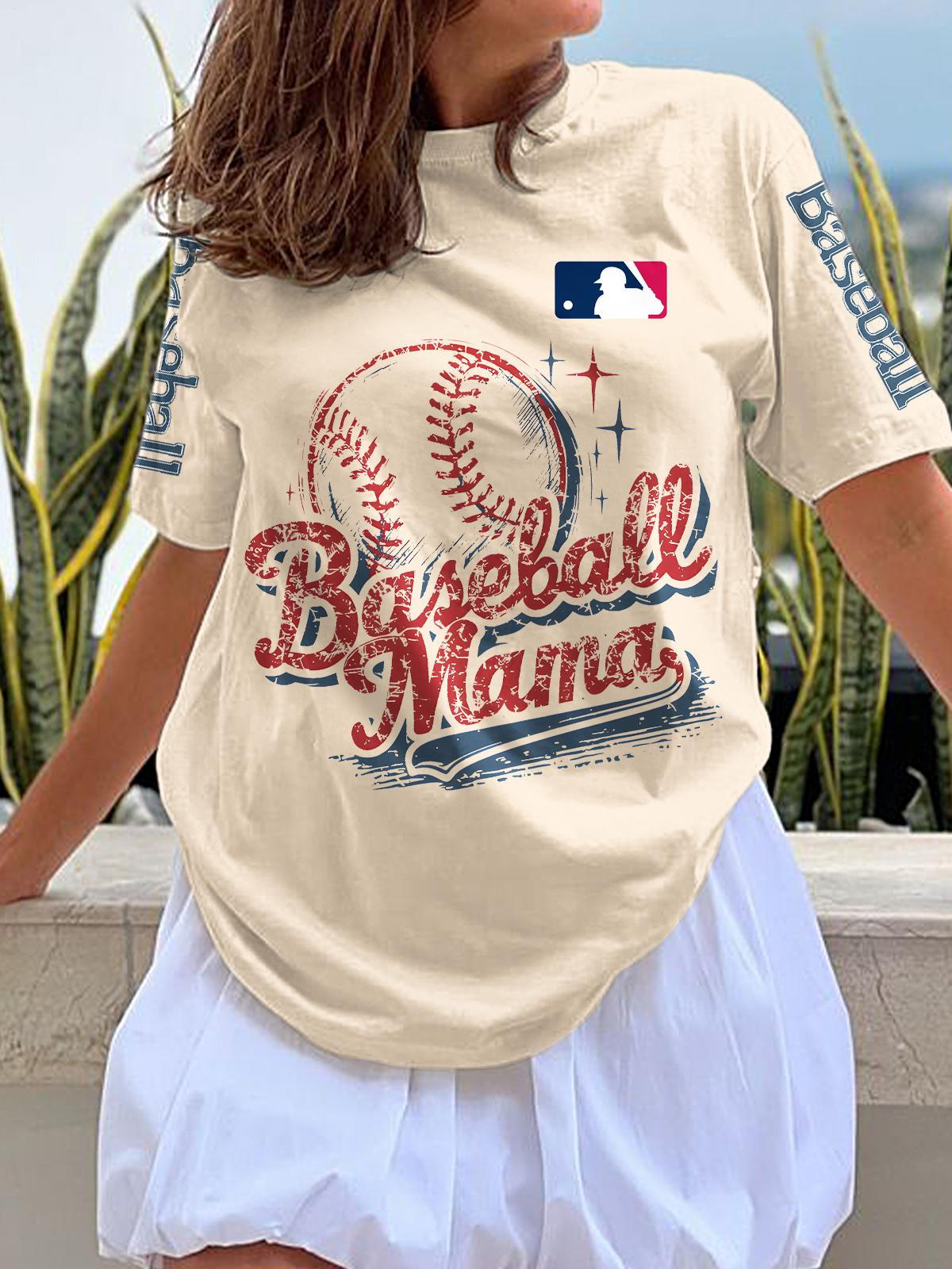 Baseball Season Crew Neck T-shirt