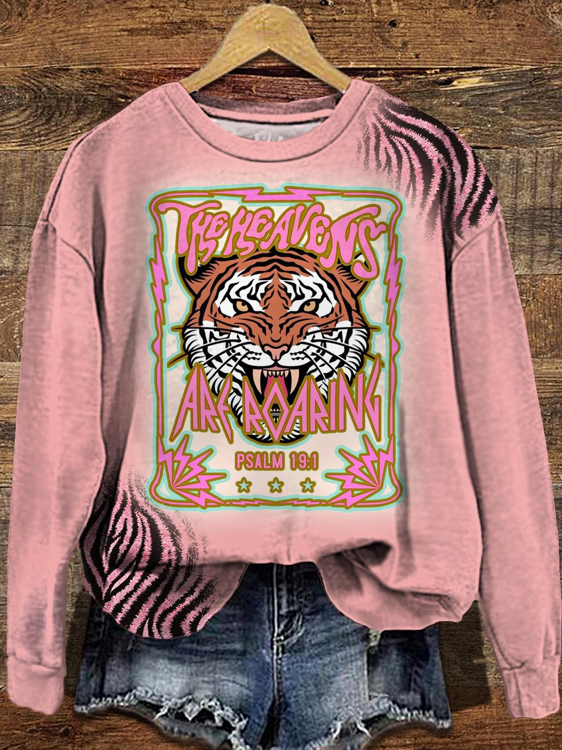 Women's Christian Heaven Roar Long Sleeve Casual Top