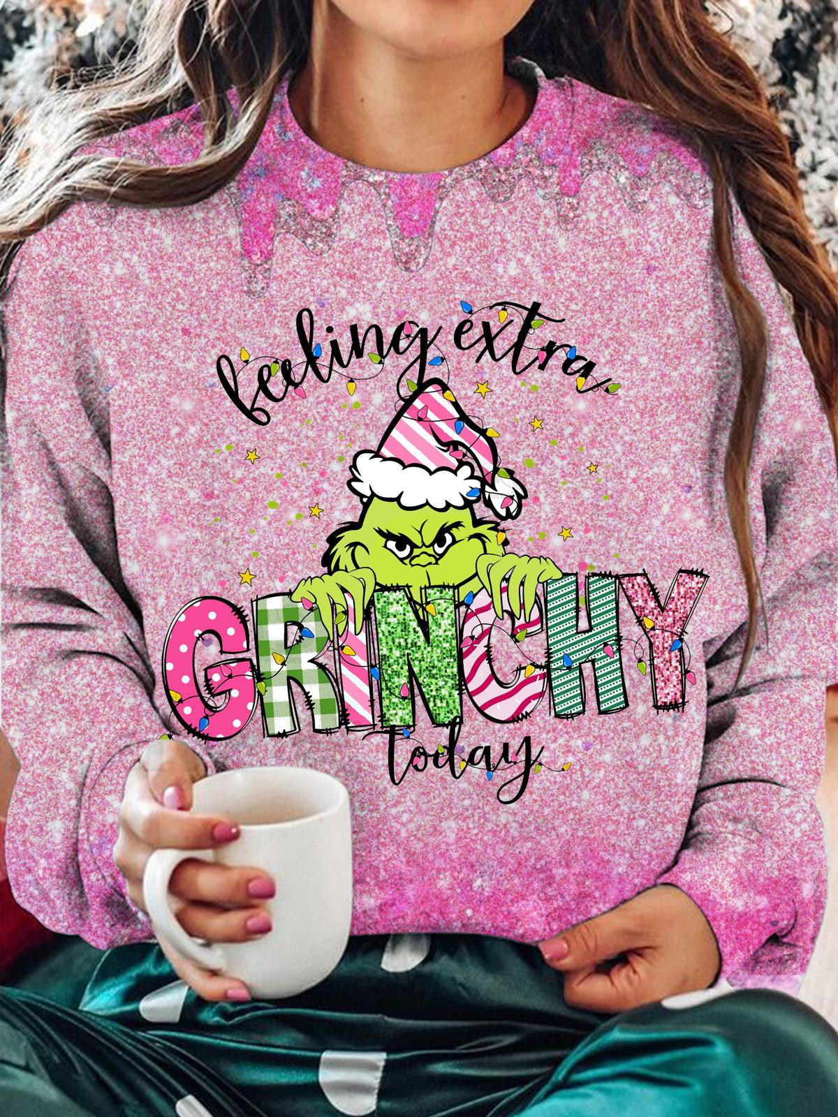 Holiday Movies Printed Long Sleeve Casual Top