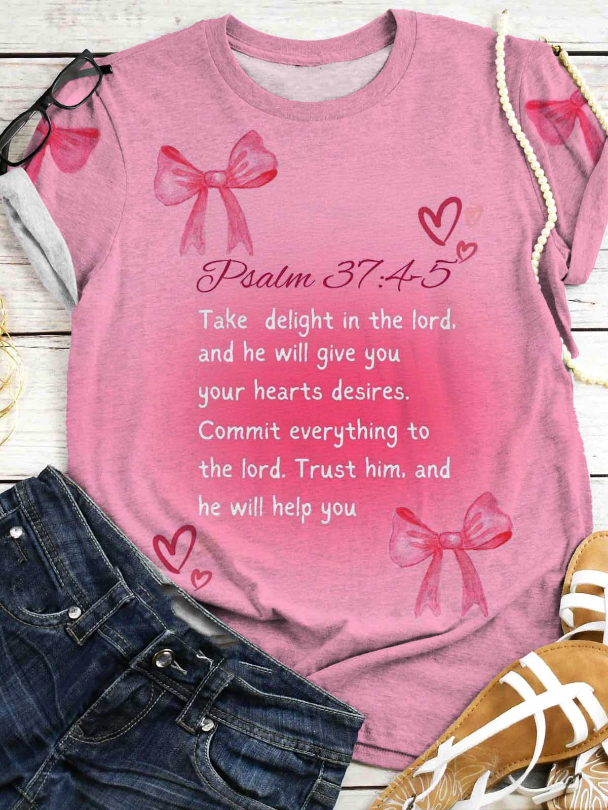 Women's Faith Verses Crew Neck T-shirt