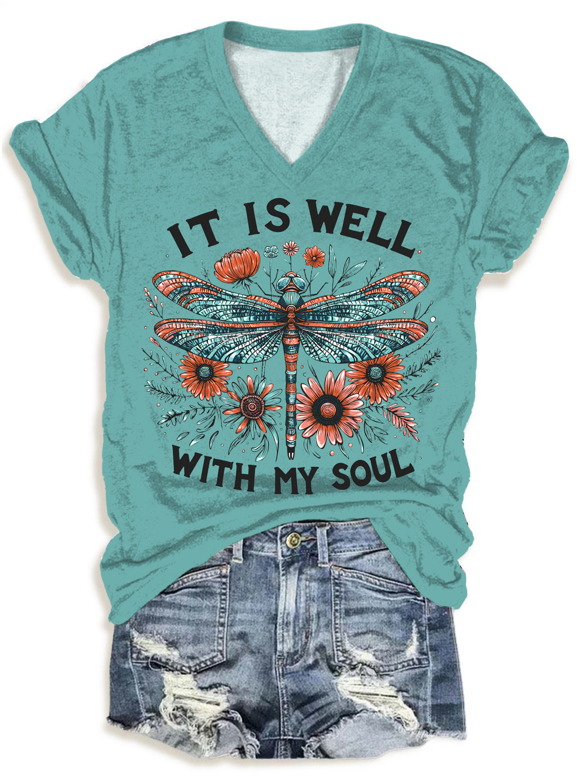 It Is Well With My Soul V-neck T-Shirt