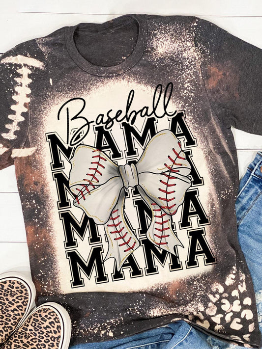 Baseball Mama Crew Neck T-shirt