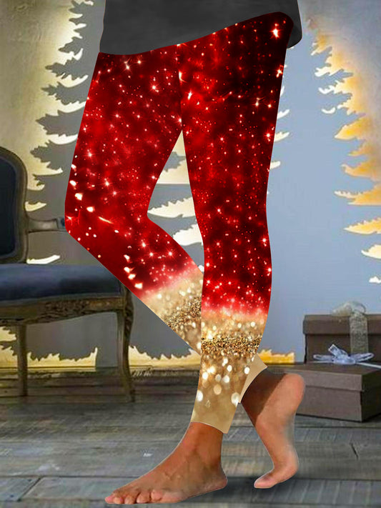 Women's Christmas Bling Bling Print Leggings