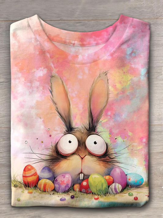 Quirky Easter Bunny Crew Neck T-shirt