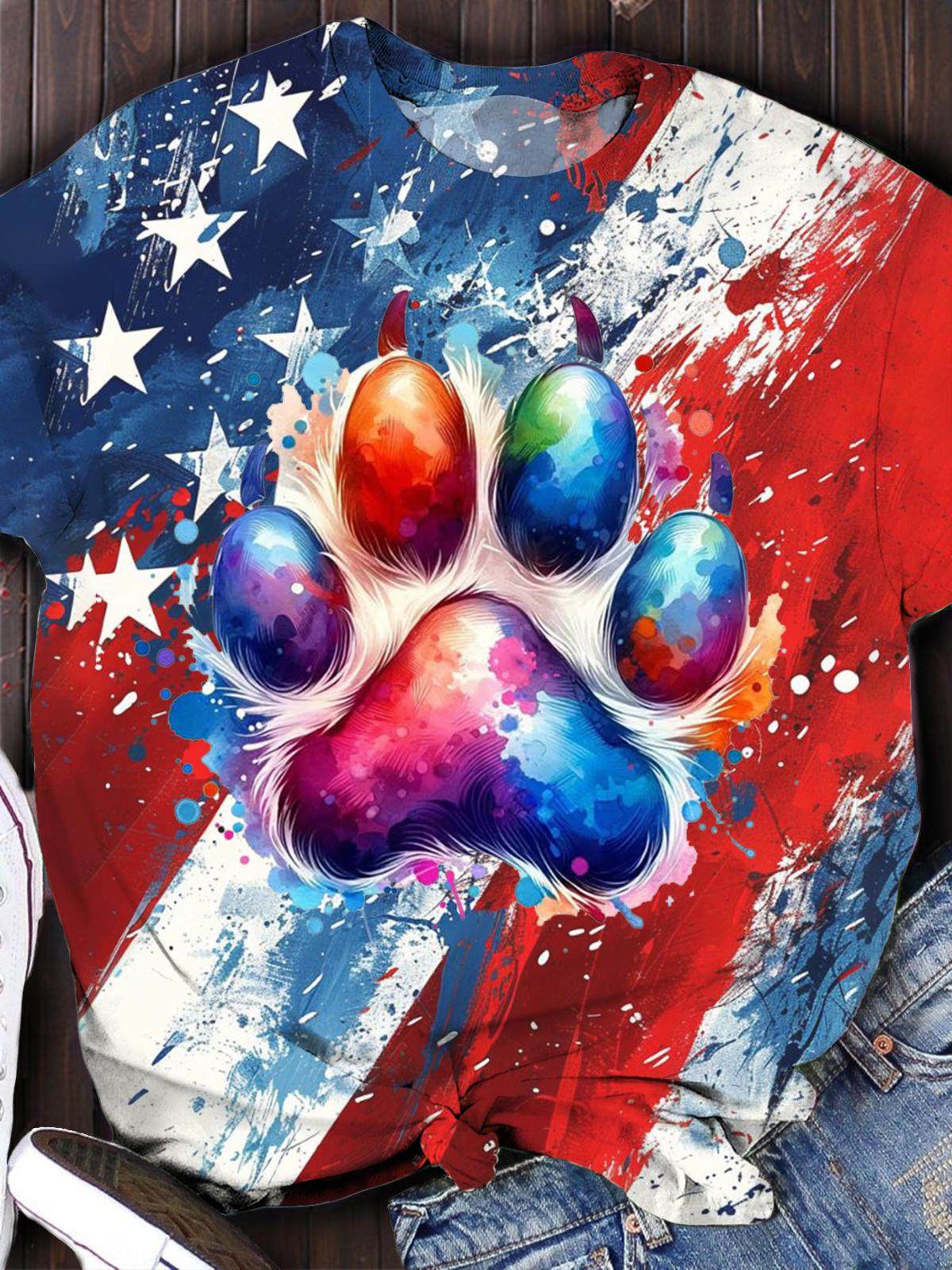 Dog Pawz 4th of July T-shirt