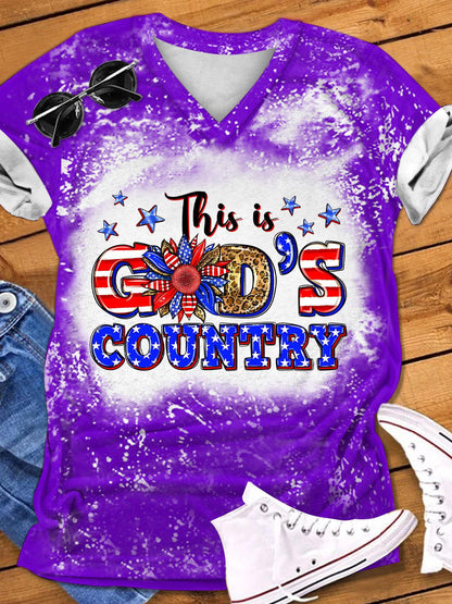 This is god's country 4th of July Print Tee