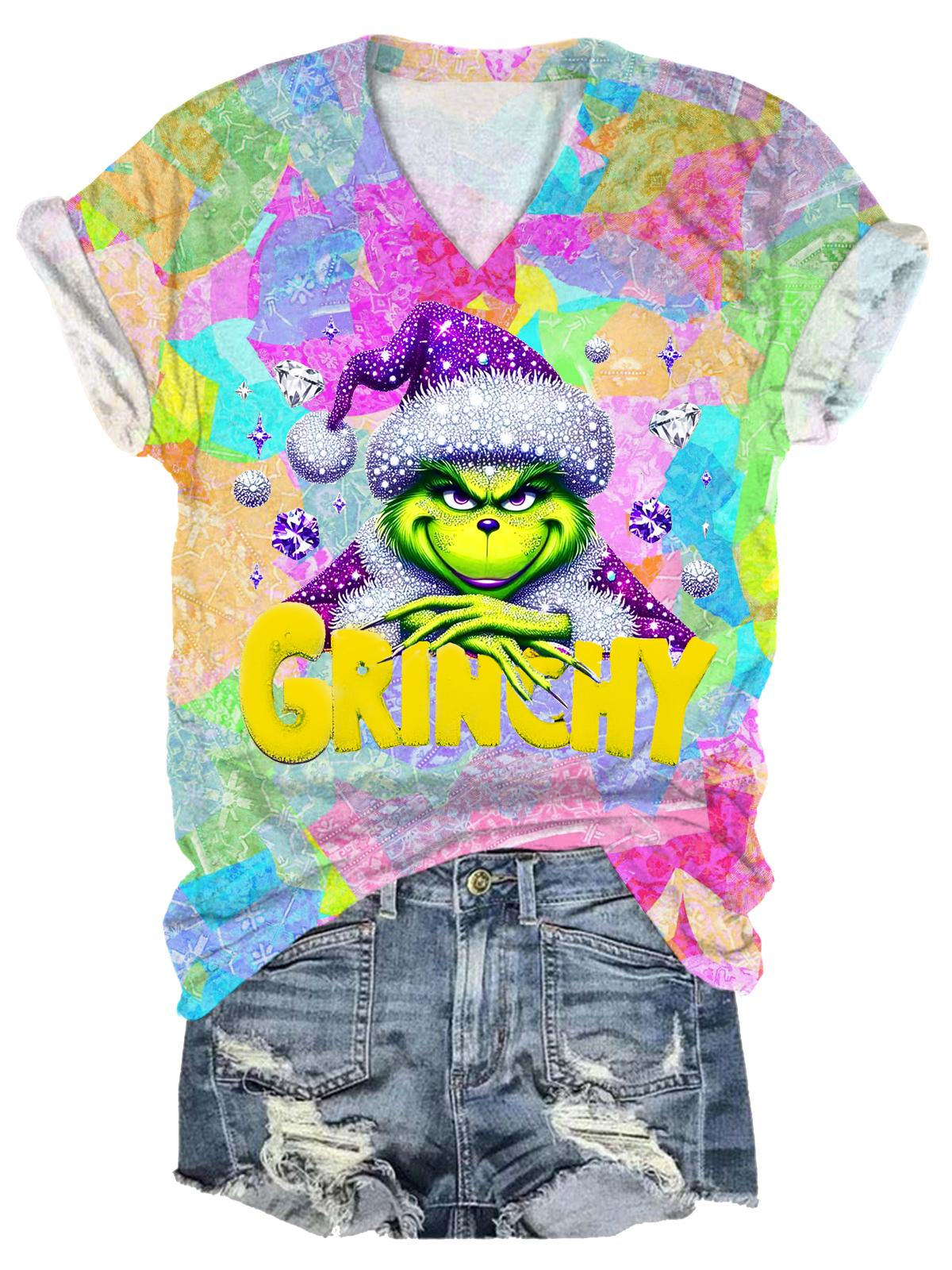 Mardi Gras Happy Character Colorful Pattern Print T-shirt