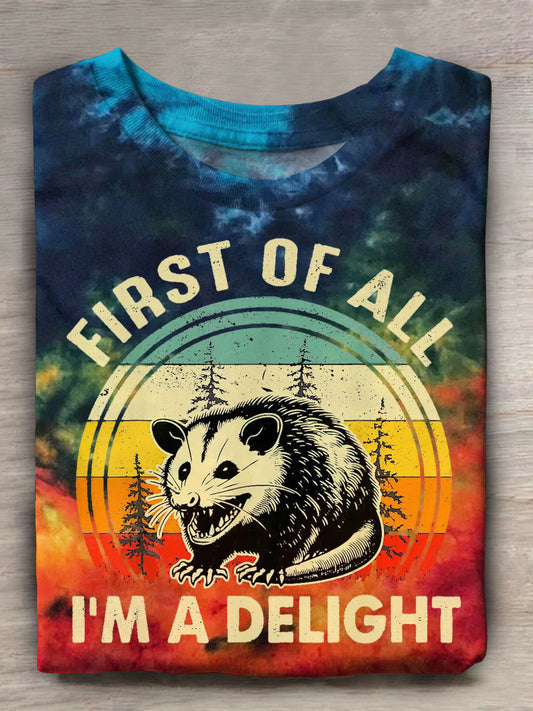 First Of All I'm A Delight Print Short Sleeve T-shirt