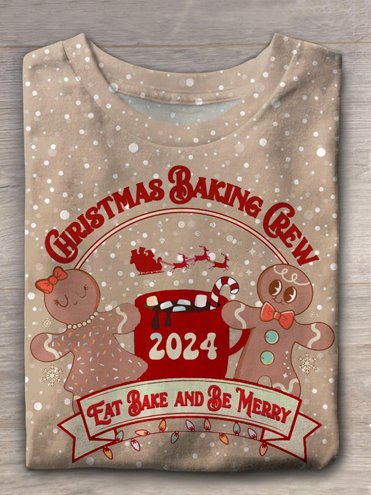 Christmas Gingerbread 2024 Crew Neck T-shirt