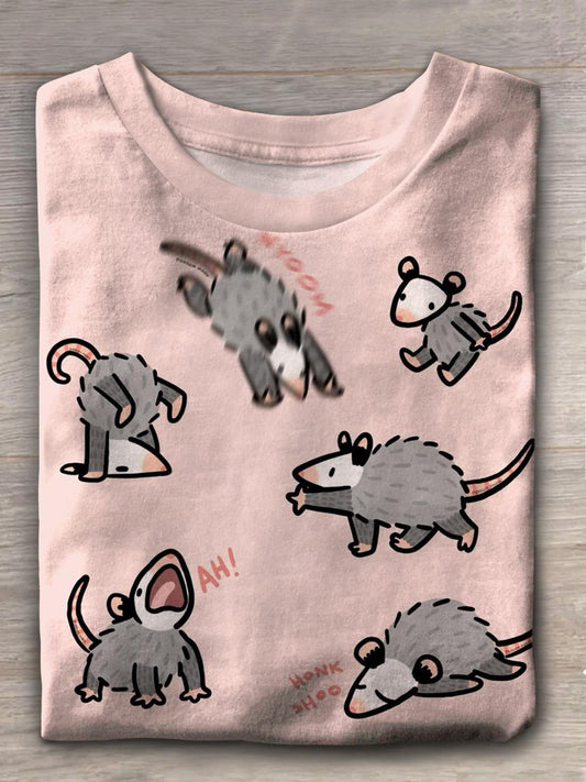 Crazy Opossums Crew Neck T-shirt