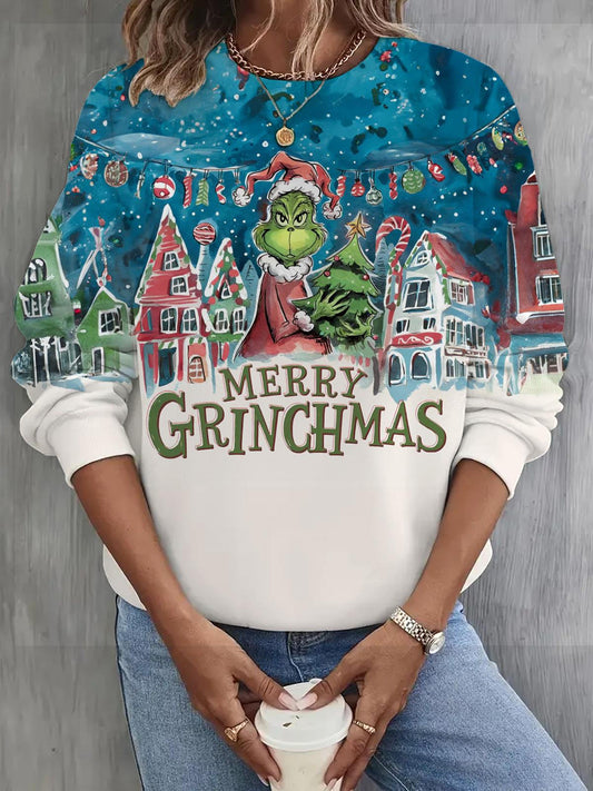 Women's Merry Christmas Long Sleeve Casual Top