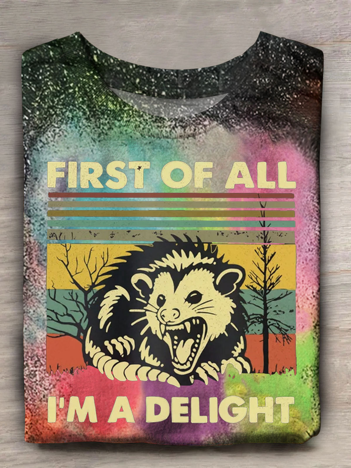 First Of All I'm A Delight Print Short Sleeve T-shirt