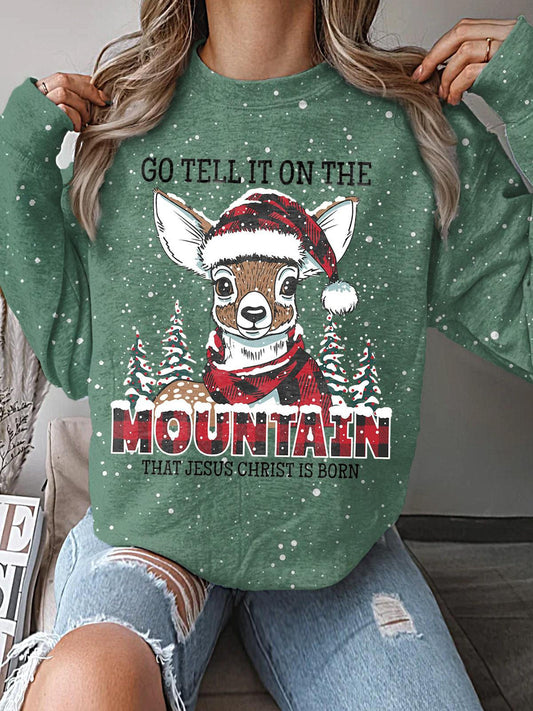 Women's That Jesus Christmas Is Born Crew Neck Casual Sweatshirt