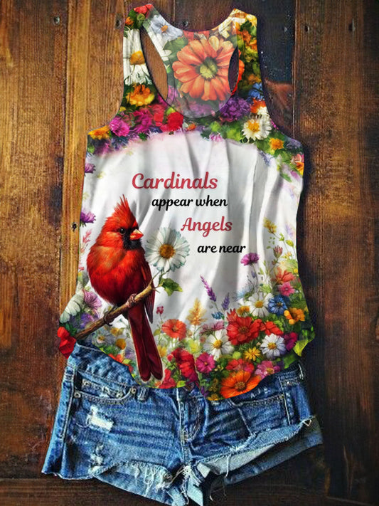 Cardinals Appear When Angels Are Near Print Tank Top
