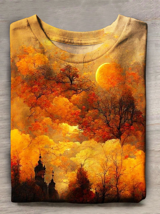 Autumn Printed Short Sleeve Tops