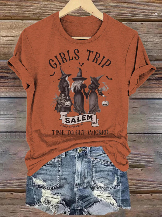 Girls Trip Salem Witch Crew Neck T-shirt