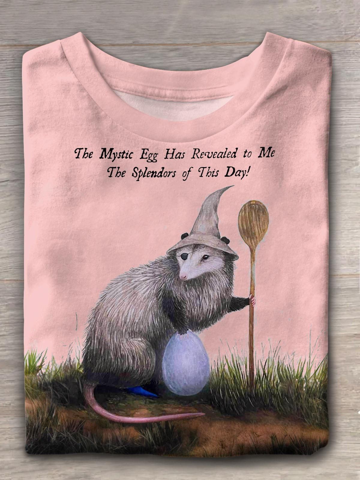 Funny Wizard Possum Mystic Egg T-shirt