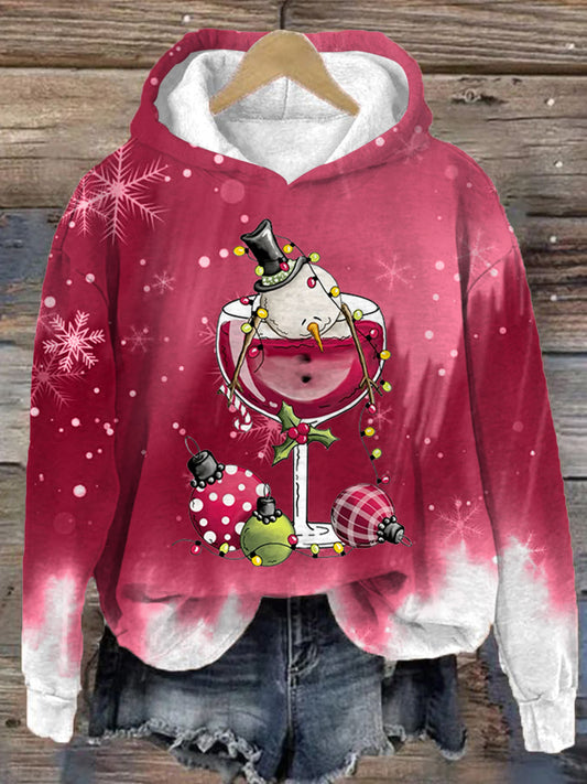 Women's Merry Christmas Long Sleeve Printed Hoodie